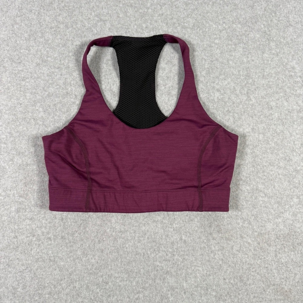 Outdoor Voices Womens Medium Mesh Racerback Sports Bra Plum Purple RN147908